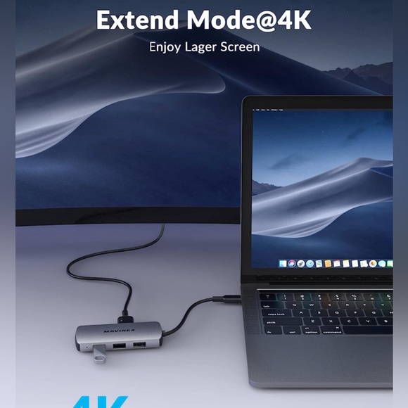 New USB C Hub, 8 in 1 USB C to 4K HDMI MAVINEX USB C Adapter - Picture 6 of 6